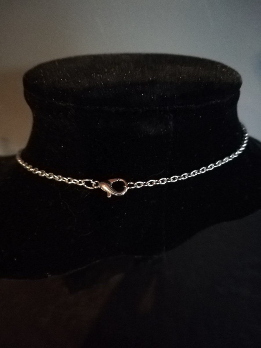 Halsketting zwart wit met BDSM logo - SM - speeltjes