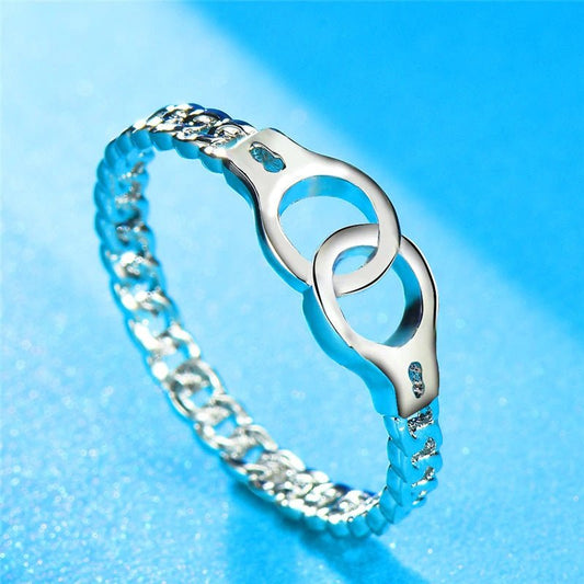 Handboeien ring zilver (diverse maten) - SM - speeltjes