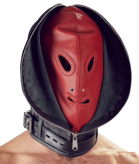 Lederen dubbel masker - SM - speeltjes