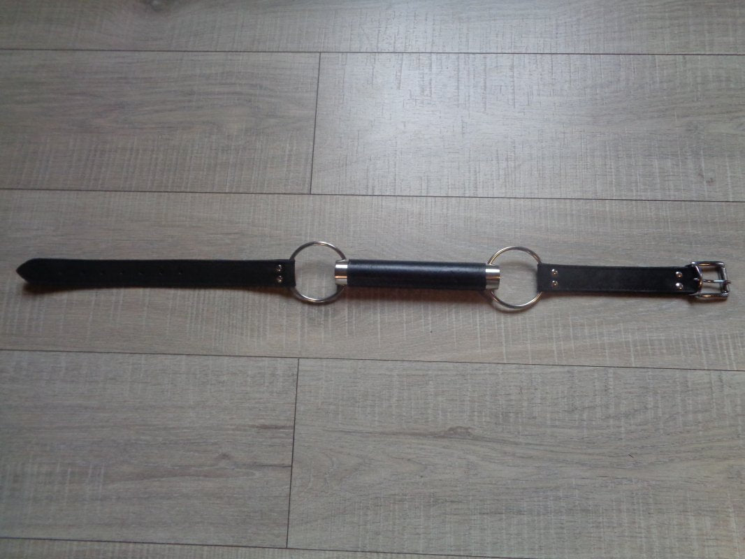 Lederen mondgag zwart - SM - speeltjes