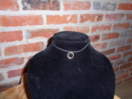 Mini daily collar met goudkleurige ring - SM - speeltjes