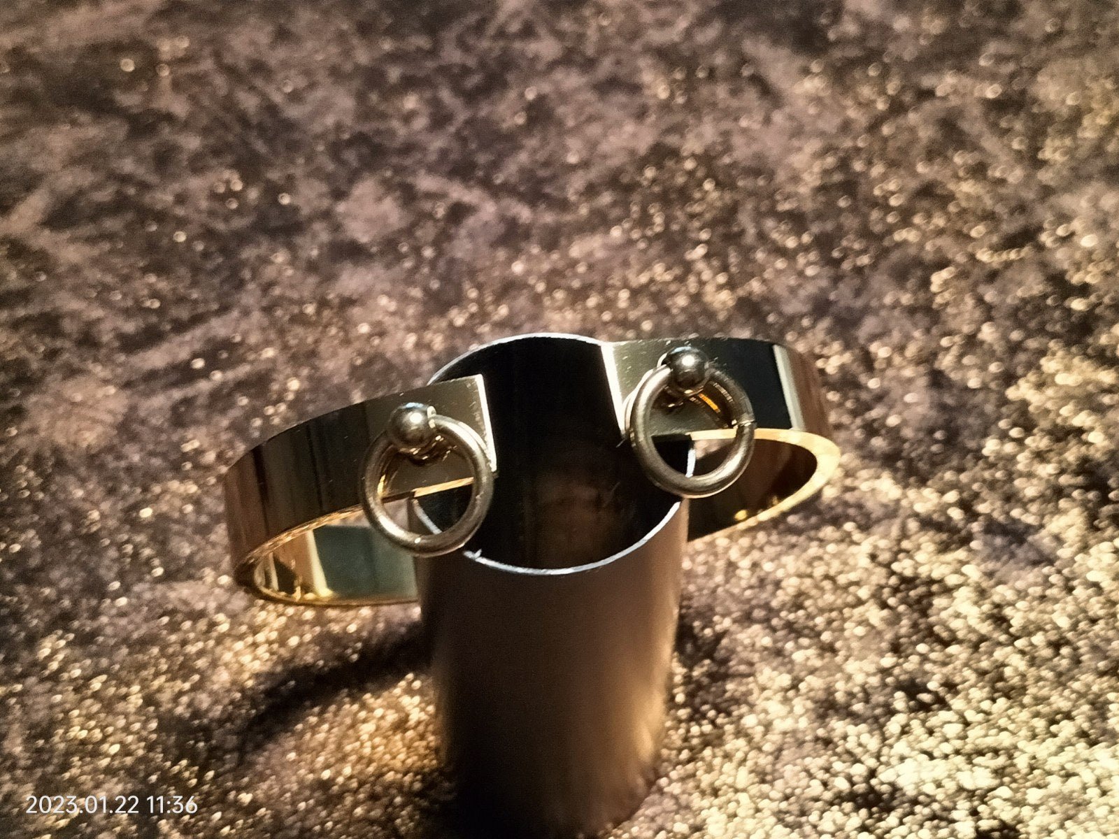 Open armband O - ringen goudkleurig - SM - speeltjes