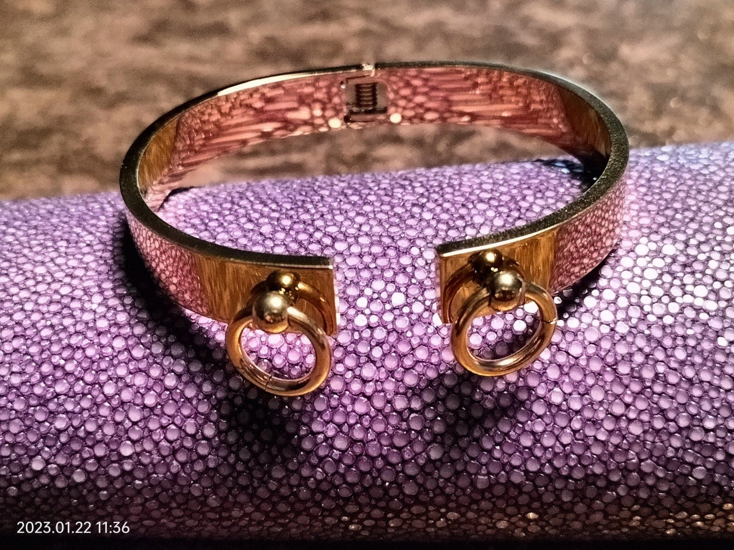 Open armband O - ringen goudkleurig - SM - speeltjes