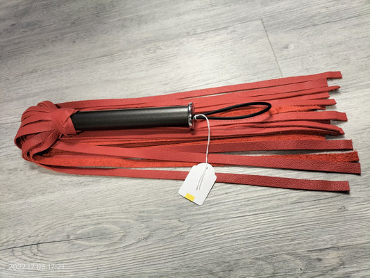 Oranje buffel lederen flogger - SM - speeltjes