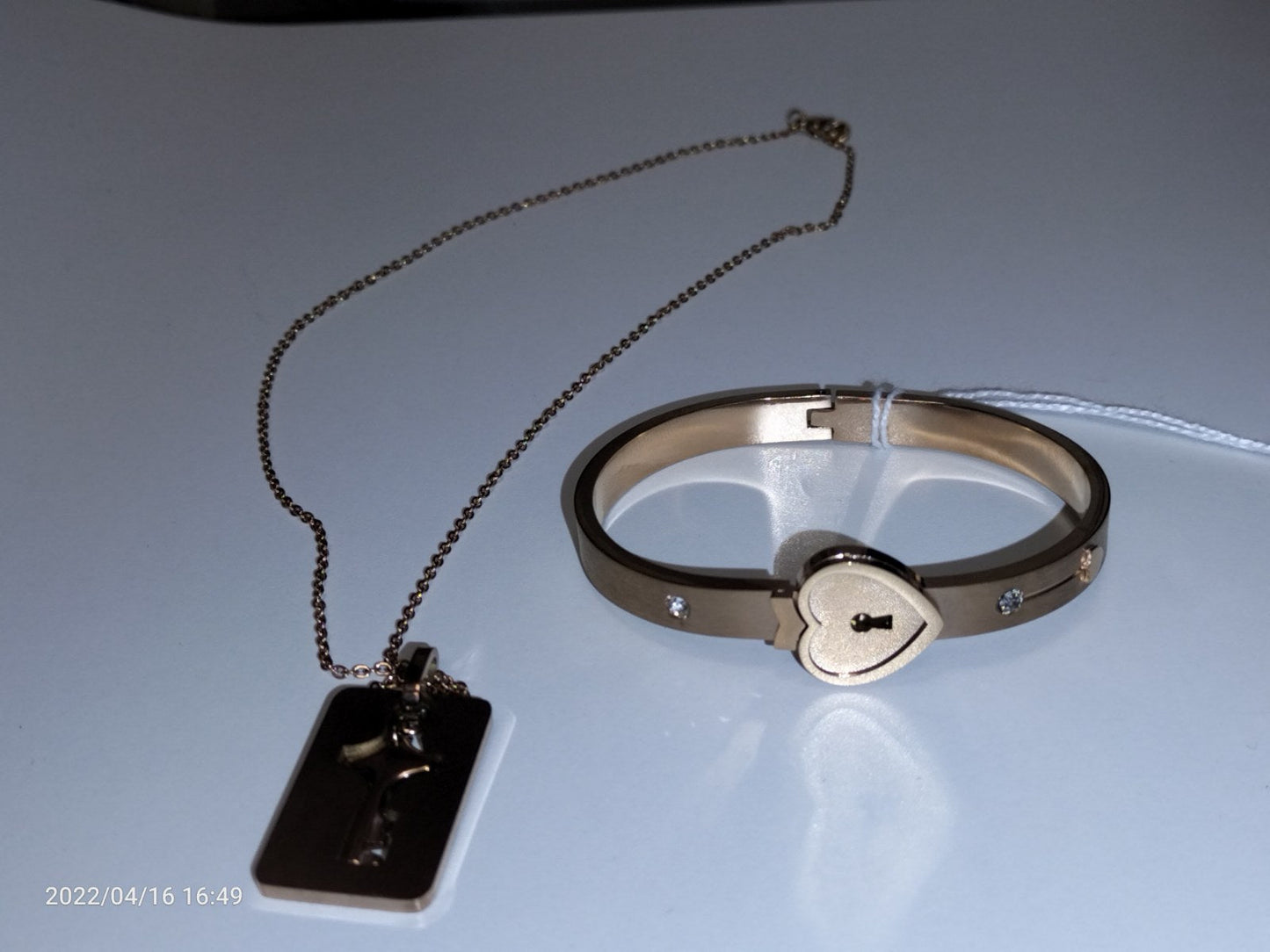 Owned en slaved armband + ketting rosé kleurig - SM - speeltjes