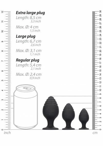 Ripplet buttplug set - SM - speeltjes
