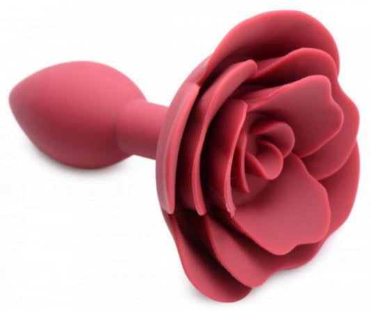 Rode buttplug met roos - SM - speeltjes
