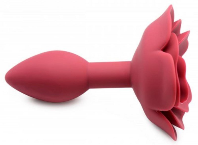 Rode buttplug met roos - SM - speeltjes