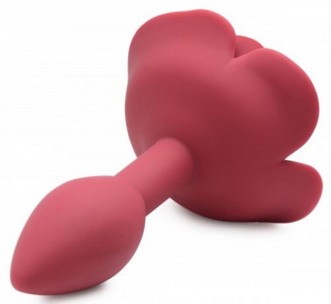 Rode buttplug met roos - SM - speeltjes