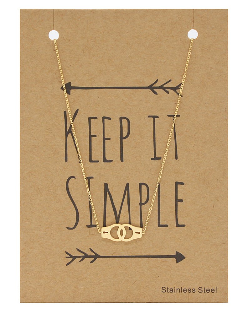 RVS halsketting met handboeien goudkleurig - SM - speeltjes