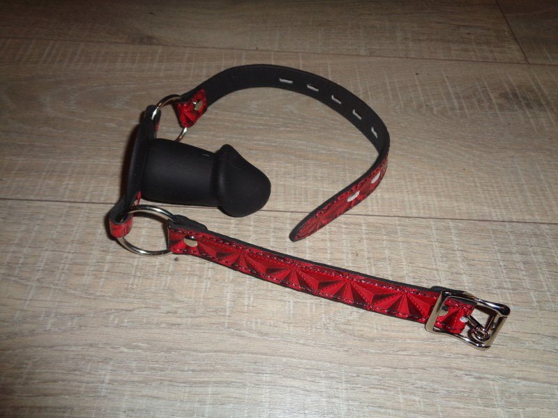 Siliconen penis gag - SM - speeltjes