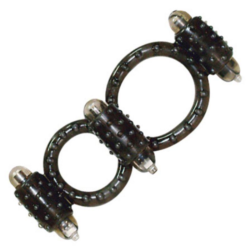 3 double vibrating cock ring