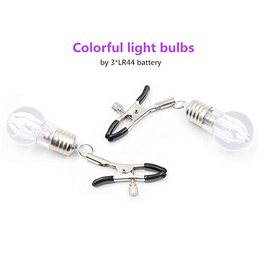 Nipple clamps with RGB light on