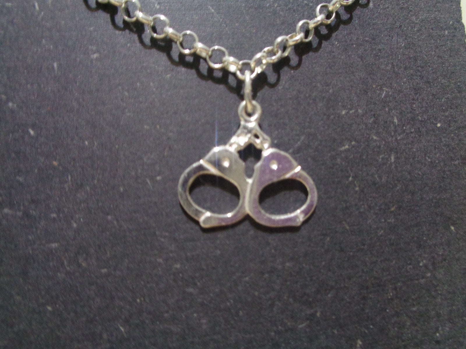 Sterling zilveren enkelbandje met handboeien 28 cm - SM - speeltjes