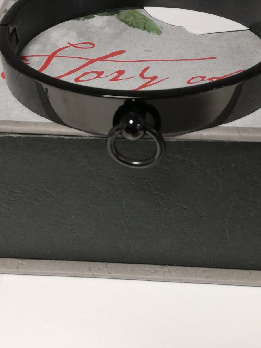 Story of O RVS armband zwart gecoat - SM - speeltjes