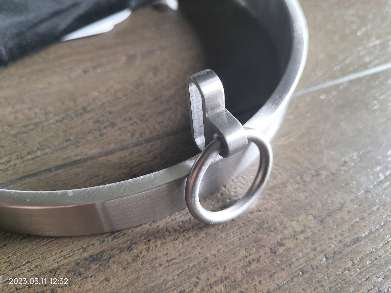 Story of O RVS collar plat geborsteld mat maat 100 mm - SM - speeltjes