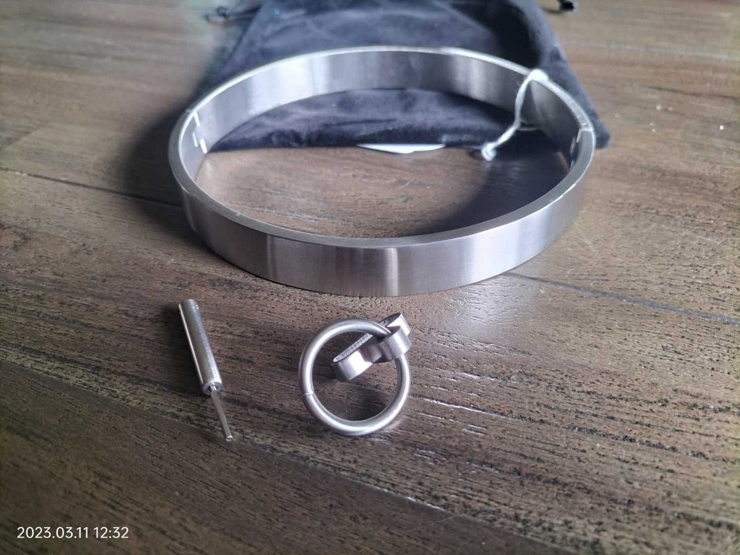 Story of O RVS collar plat geborsteld mat maat 100 mm - SM - speeltjes