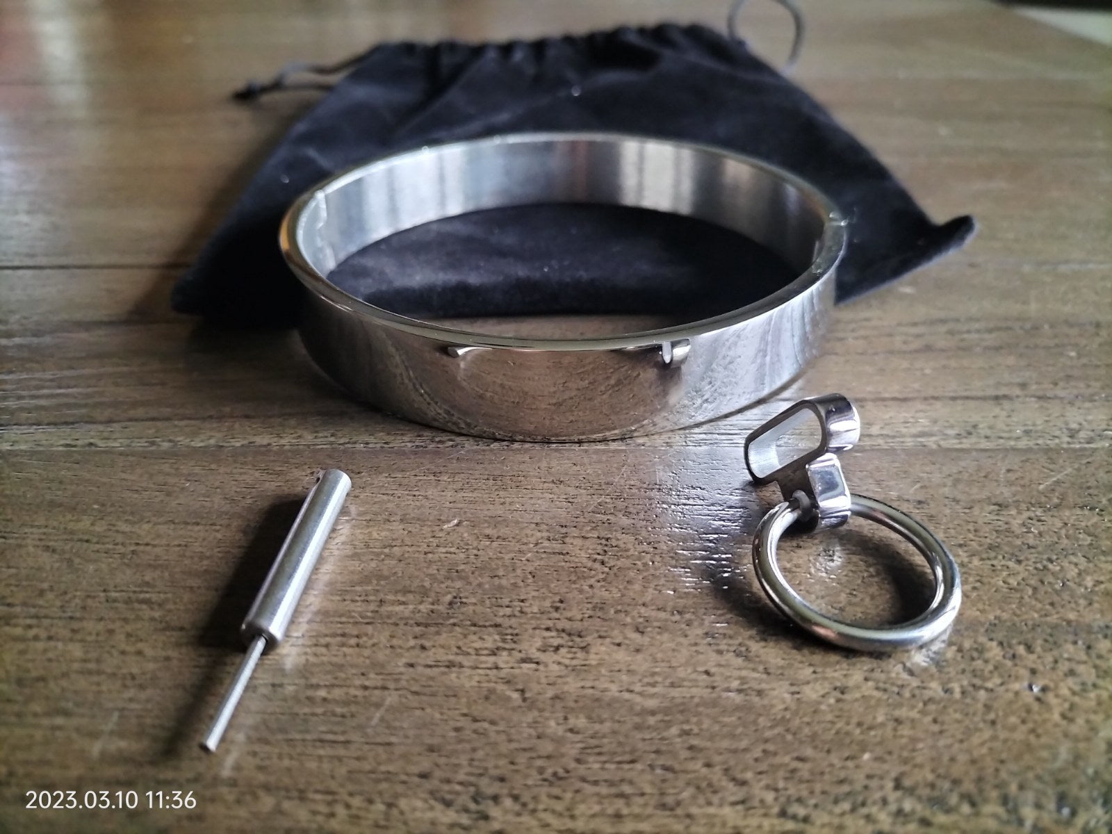 Story of O RVS collar plat glanzend gepolierd maat 100 mm - SM - speeltjes