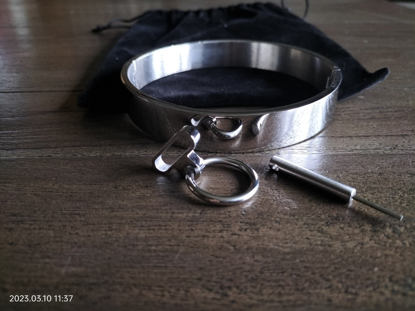 Story of O RVS collar plat glanzend gepolierd maat 100 mm - SM - speeltjes