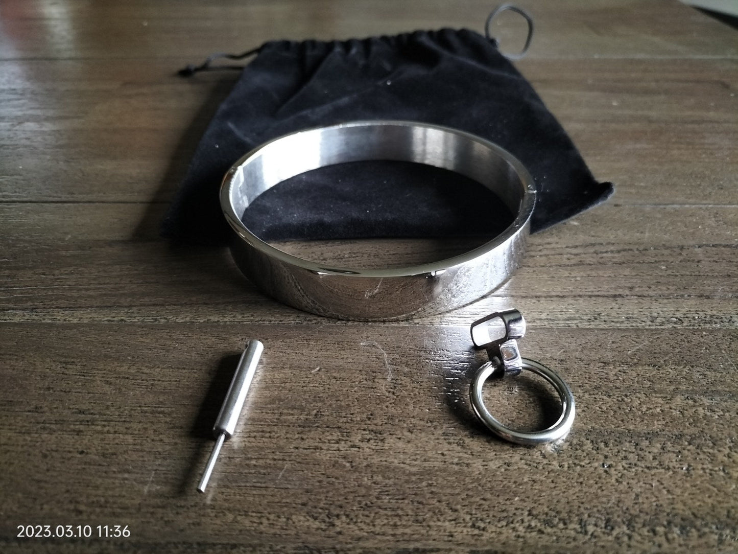 Story of O RVS collar plat glanzend gepolierd maat 100 mm - SM - speeltjes