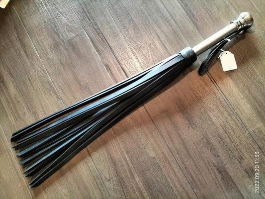 Tuigleer flogger zwart - SM - speeltjes