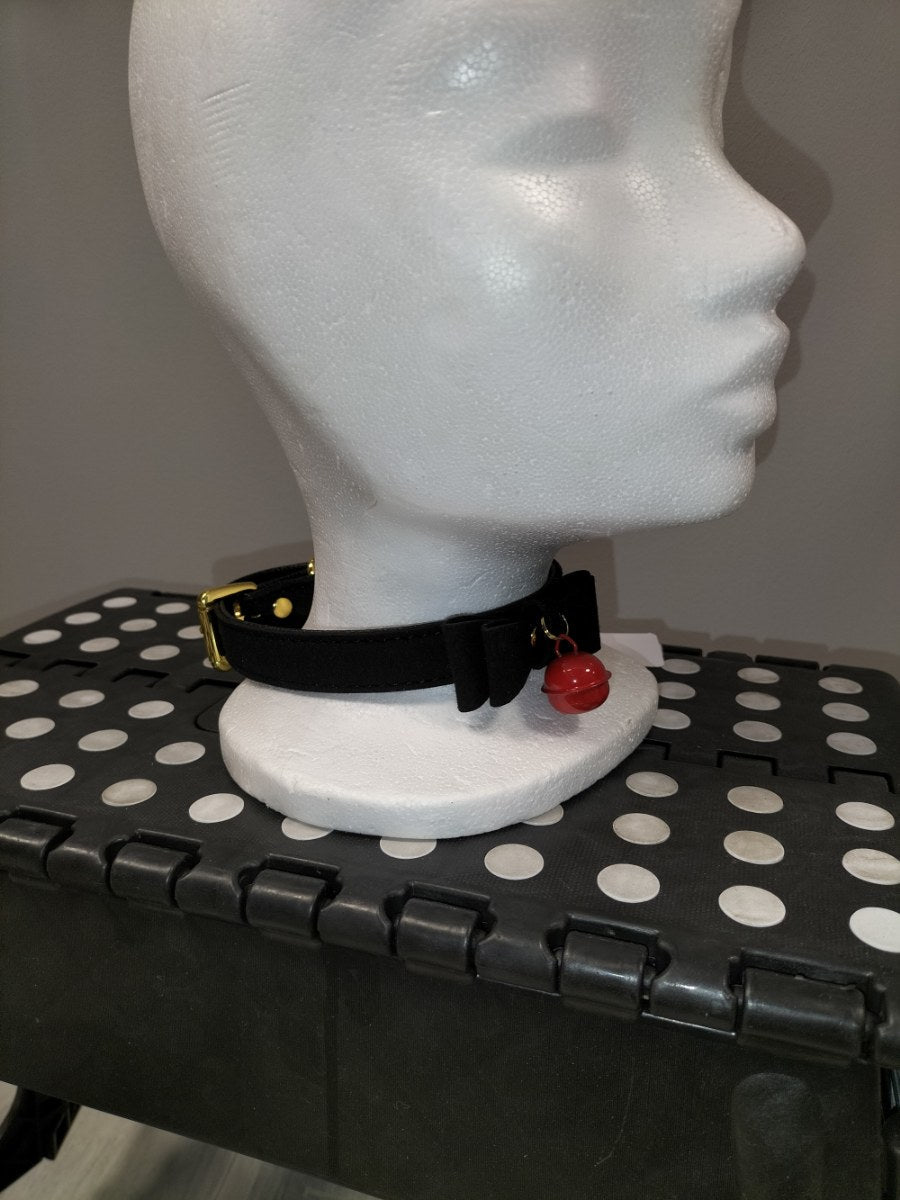 Vegan collar met rood belletje - SM - speeltjes