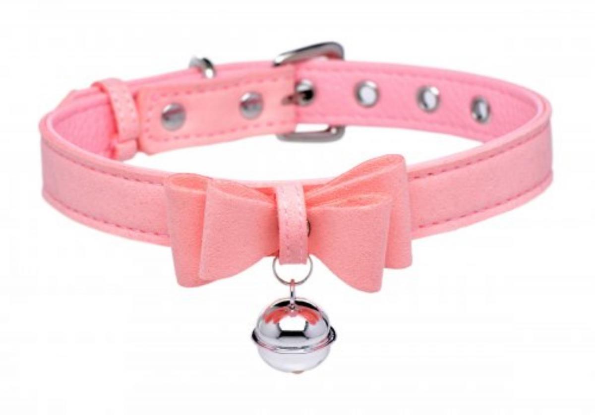 Vegan collar roze met belletje - SM - speeltjes