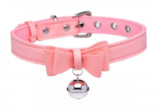 Vegan collar roze met belletje - SM - speeltjes